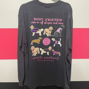 Women’s Simply Southern Grey XL long sleeve shirt